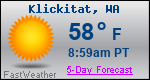 Weather Forecast for Klickitat, WA