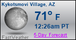 Weather Forecast for Kykotsmovi Village, AZ
