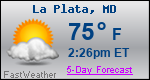 Weather Forecast for La Plata, MD