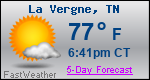 Weather Forecast for La Vergne, TN