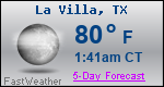 Weather Forecast for La Villa, TX