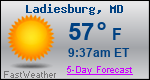 Weather Forecast for Ladiesburg, MD