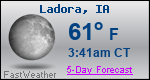 Weather Forecast for Ladora, IA