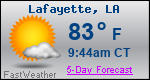Weather Forecast for Lafayette, LA