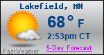 Weather Forecast for Lakefield, MN
