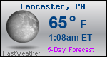 Weather Forecast for Lancaster, PA