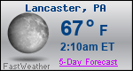 Weather Forecast for Lancaster, PA