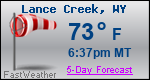 Weather Forecast for Lance Creek, WY