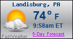Weather Forecast for Landisburg, PA