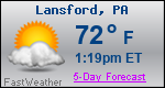 Weather Forecast for Lansford, PA