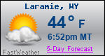 Weather Forecast for Laramie, WY