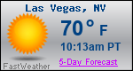 Weather Forecast for Las Vegas, NV