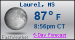 Weather Forecast for Laurel, MS