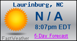 Weather Forecast for Laurinburg, NC