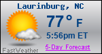 Weather Forecast for Laurinburg, NC