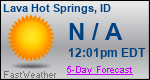 Weather Forecast for Lava Hot Springs, ID