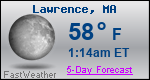 Weather Forecast for Lawrence, MA
