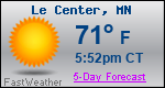 Weather Forecast for Le Center, MN