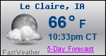 Weather Forecast for Le Claire, IA