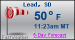 Weather Forecast for Lead, SD