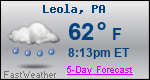 Weather Forecast for Leola, PA