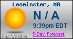 Weather Forecast for Leominster, MA