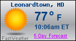 Weather Forecast for Leonardtown, MD