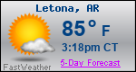 Weather Forecast for Letona, AR