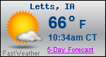 Weather Forecast for Letts, IA