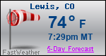 Weather Forecast for Lewis, CO