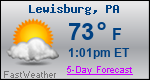 Weather Forecast for Lewisburg, PA