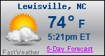 Weather Forecast for Lewisville, NC