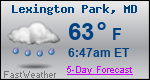 Weather Forecast for Lexington Park, MD