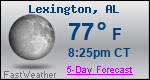 Weather Forecast for Lexington, AL