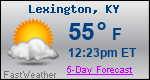 Weather Forecast for Lexington, KY