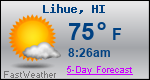 Weather Forecast for Lihue, HI