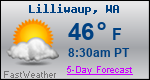 Weather Forecast for Lilliwaup, WA