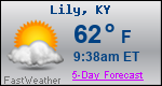 Weather Forecast for Lily, KY