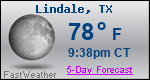 Weather Forecast for Lindale, TX
