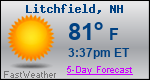 Weather Forecast for Litchfield, NH