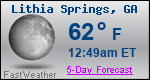 Weather Forecast for Lithia Springs, GA