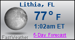 Weather Forecast for Lithia, FL