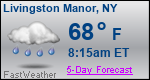 Weather Forecast for Livingston Manor, NY