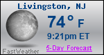 Weather Forecast for Livingston, NJ