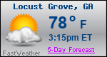 Weather Forecast for Locust Grove, GA