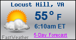 Weather Forecast for Locust Hill, VA