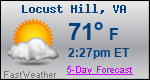 Weather Forecast for Locust Hill, VA