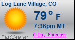 Weather Forecast for Log Lane Village, CO