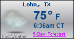 Weather Forecast for Lohn, TX