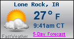 Weather Forecast for Lone Rock, IA